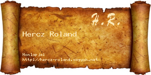 Hercz Roland névjegykártya
