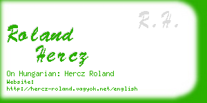 roland hercz business card